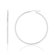 Créoles argent 925 striées 54 mm
