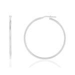 Créoles argent 925 40 mm - vue 1