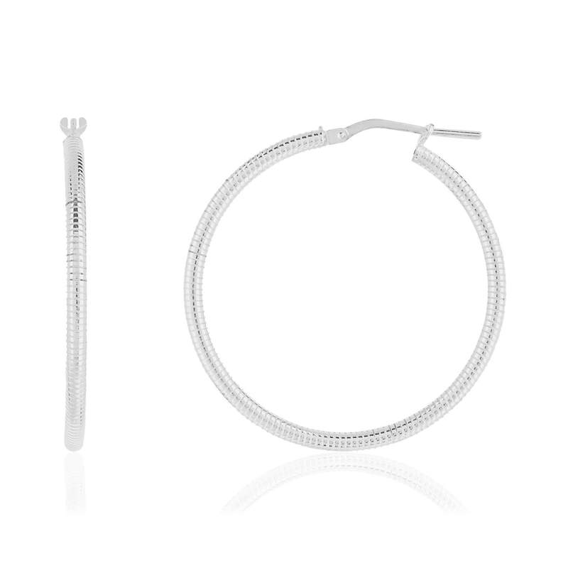 Créoles argent 925 30 mm - vue 1