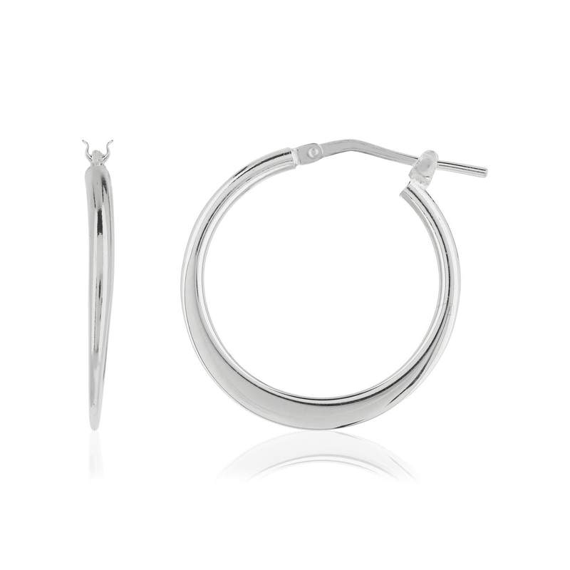 Créoles argent 925 20 mm - vue 1