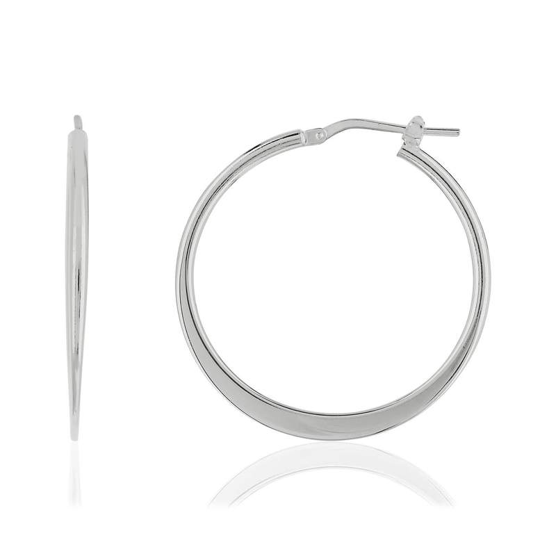 Créoles argent 925 30 mm - vue 1