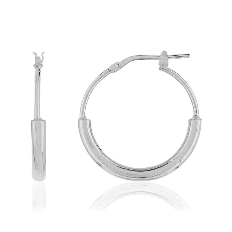Créoles argent 925 20 mm - vue 1