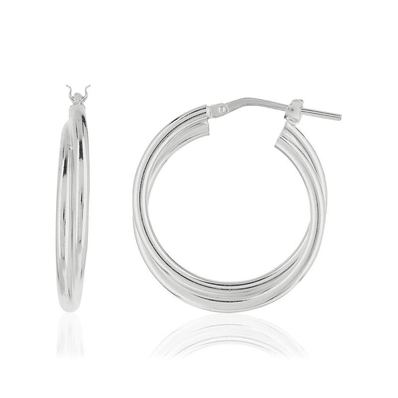Créoles argent 925 20 mm - vue 1