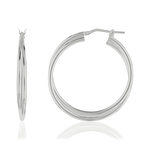 Créoles argent 925 30 mm - vue 1