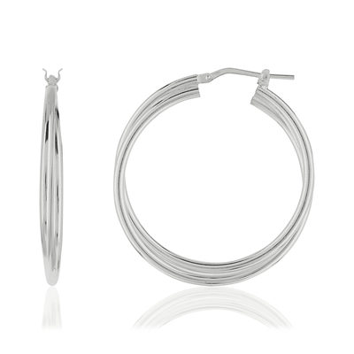 Créoles argent 925 30 mm - vue 1