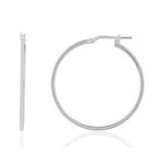 925 sterling silver hoop earrings, 34 mm - view 1