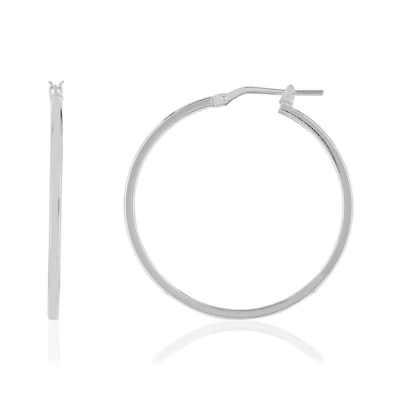 Créoles argent 925 34 mm - vue 1