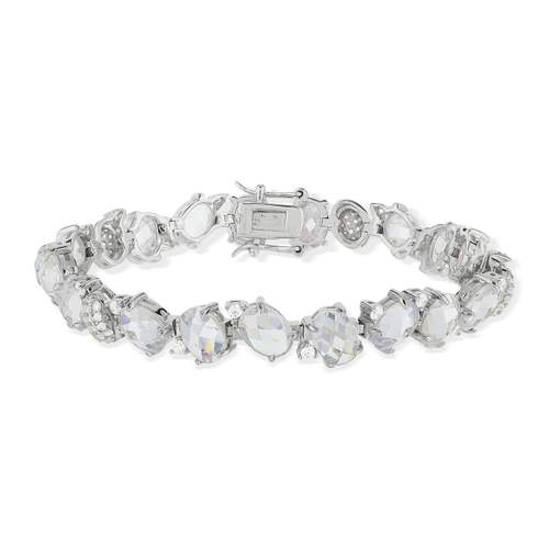 Bracelet argent zirconias 19 cm