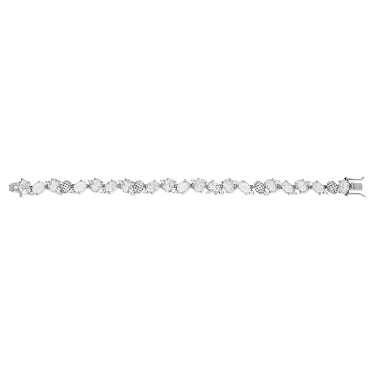 Bracelet argent zirconias 19 cm - vue 2