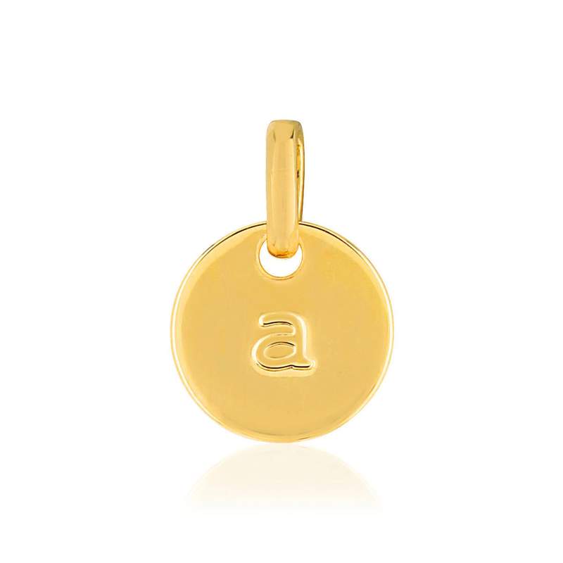 Médaille plaqué or alphabet - vue 1