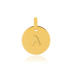 Médaille plaqué or alphabet - vue 1