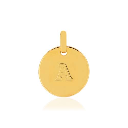 Médaille plaqué or alphabet