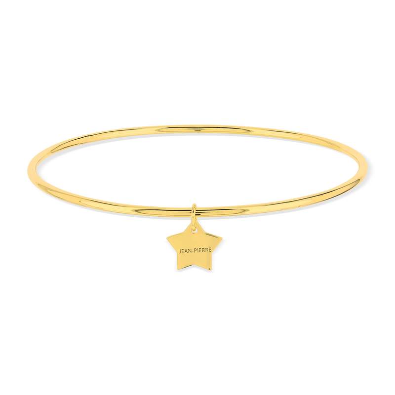 Bracelet en plaqué or personnalisable - vue 1