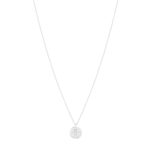 Collier en argent 925 médaille ronde à graver - vue 2
