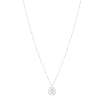 Collier en argent 925 médaille ronde à graver