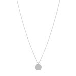 Collier en argent 925 médaille ronde à graver - vue D2