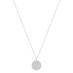 Collier en argent 925 médaille ronde à graver - vue 1