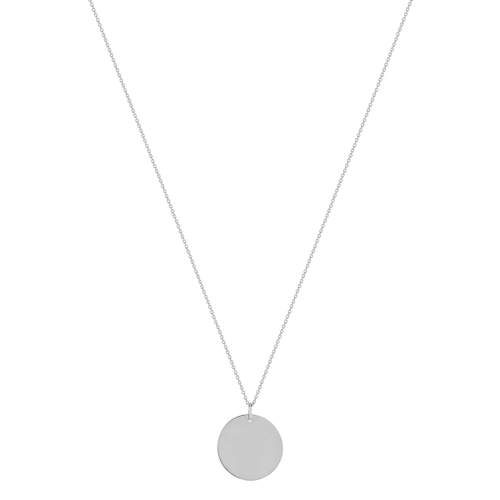 Collier en argent 925 médaille ronde à graver