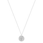 Collier en argent 925 médaille ronde à graver - vue 2