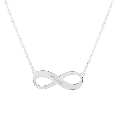 Collier argent 925 infini personnalisable 45 cm