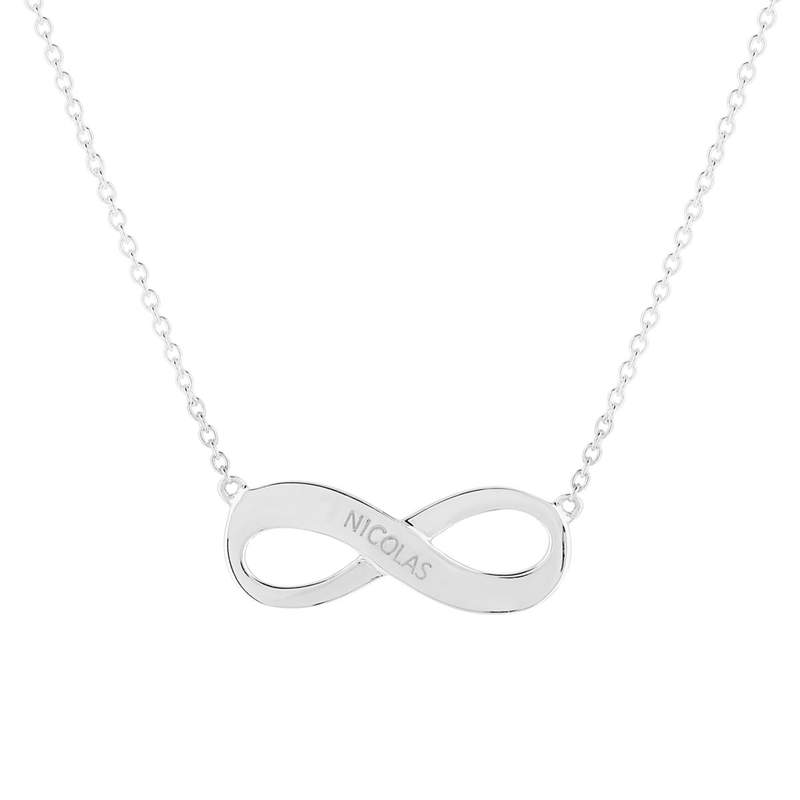 Collier argent 925 infini personnalisable 45 cm - vue 1
