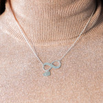 Collier argent 925 infini pampilles coeurs personnalisable 45 cm - vue porté 2