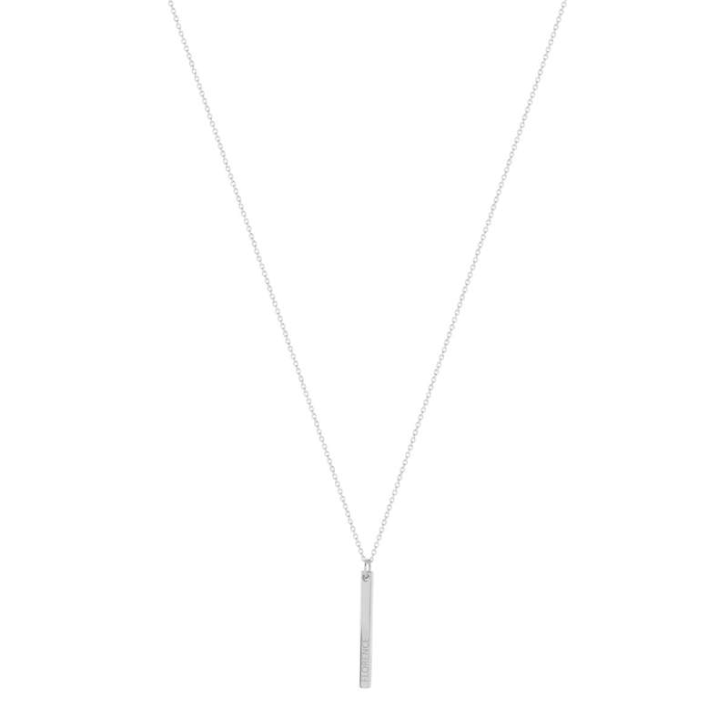 Collier argent 925 plaque personnalisable 45 cm - vue 2