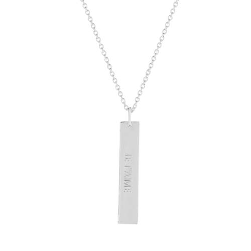 Collier argent 925 plaque personnalisable 45 cm