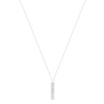Collier argent 925 plaque personnalisable 45 cm - vue D2