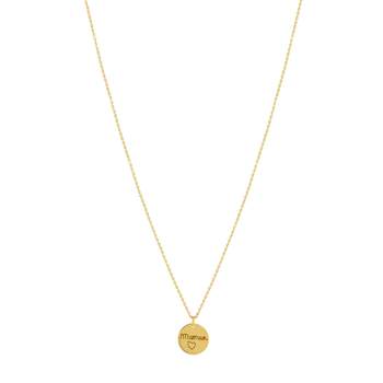 Collier plaqué or médaille personnalisable 45 cm