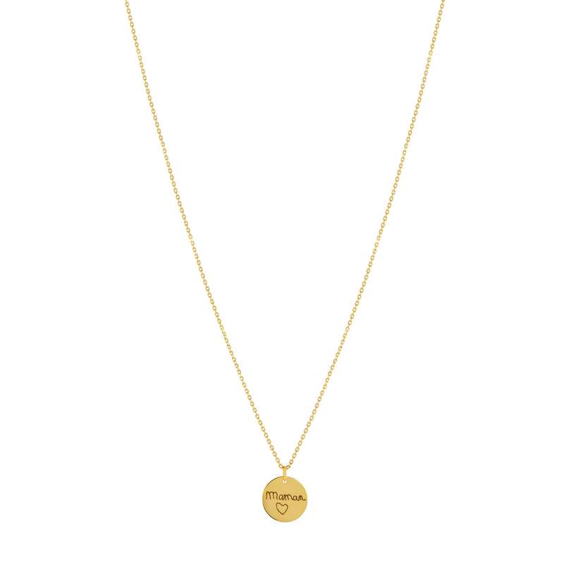 Collier plaqué or médaille personnalisable 45 cm - vue 2