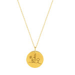 Collier plaqué or médaille personnalisable 45 cm - vue 1