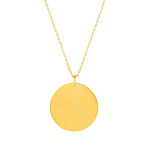 Collier plaqué or médaille personnalisable 45 cm - vue 1