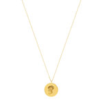 Collier plaqué or médaille personnalisable 45 cm - vue 2