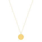 Collier plaqué or médaille personnalisable 45 cm - vue D2