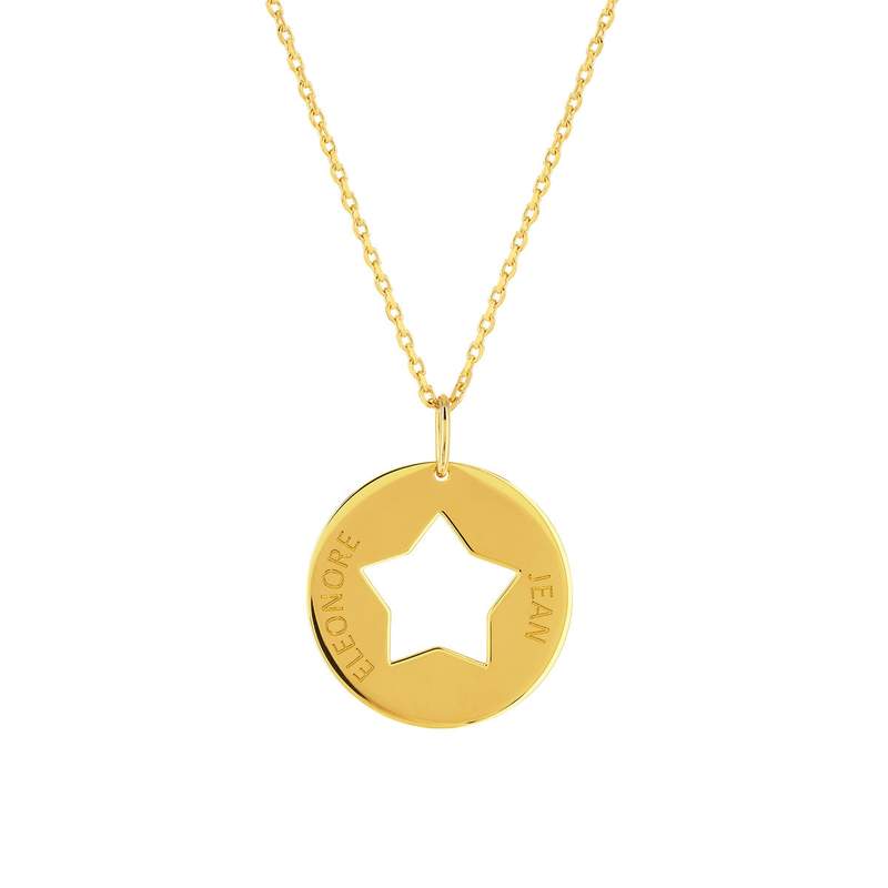 Collier plaqué or personnalisable - vue 1