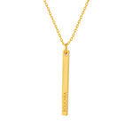 Collier plaqué or plaque personnalisable 45 cm - vue 1