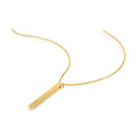 Collier plaqué or plaque personnalisable 45 cm - vue 4