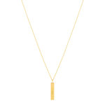 Collier plaqué or plaque personnalisable - vue 1