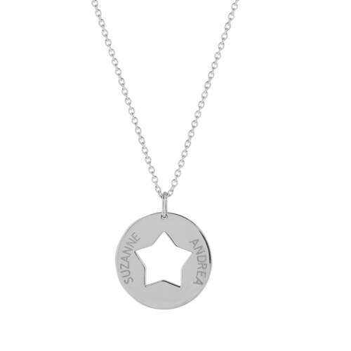 Collier en argent 925 médaille étoile