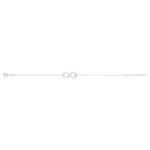 Bracelet argent 925 infini ajouré coeurs personnalisable 21 cm - vue 2