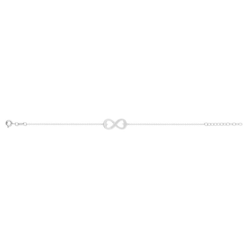 Bracelet argent 925 infini ajouré coeurs personnalisable 21 cm - vue 2