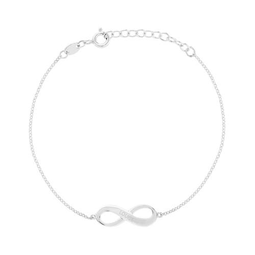 Bracelet argent 925 infini personnalisable 21 cm