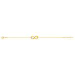 Bracelet plaqué or infini ajouré coeurs personnalisable 21 cm - vue 2