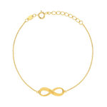 Bracelet plaqué or infini 21 cm - vue 1