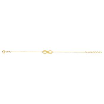 21 cm gold-plated infinity bracelet