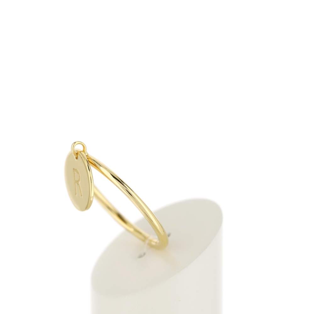 Bague plaqué or médaille personnalisable - vue 5