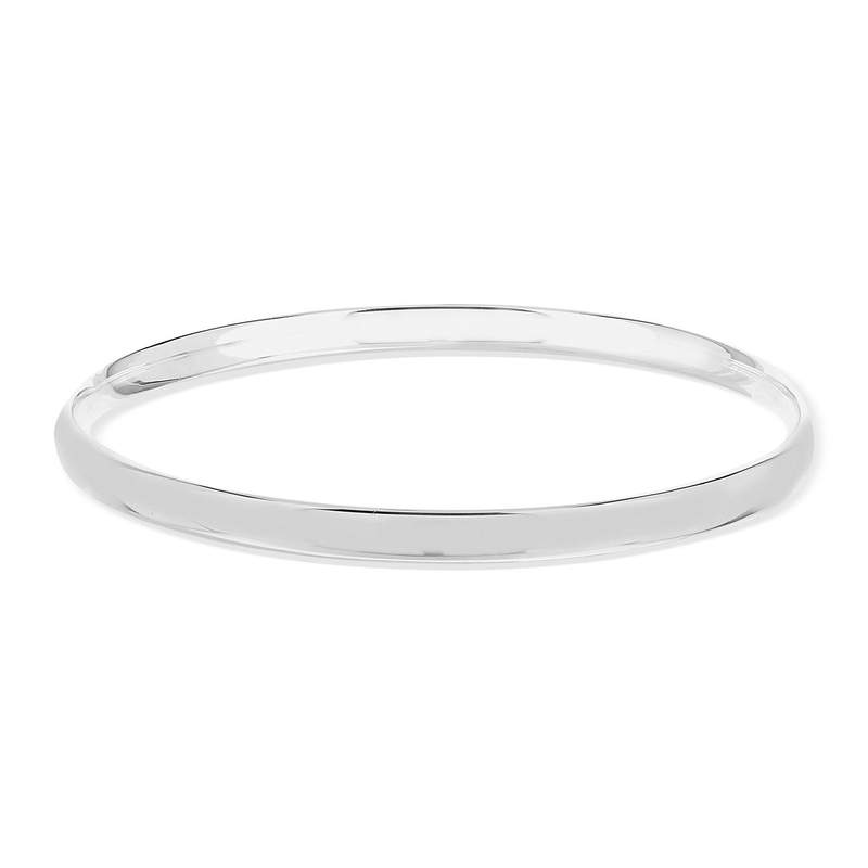 Bracelet jonc argent 925 bombé - vue 1