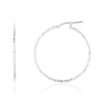 Créoles argent 925 ciselées 33 mm - vue 1