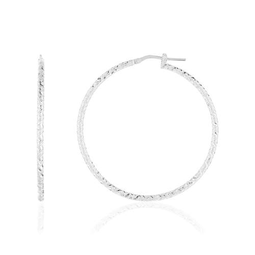 925 silver hoop earrings 42 mm